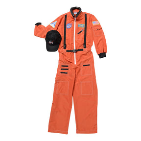 Adult Astronaut (Orange) Suit W/ Cap Costume