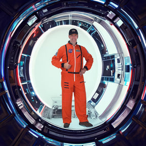 Adult Astronaut (Orange) Suit W/ Cap Costume