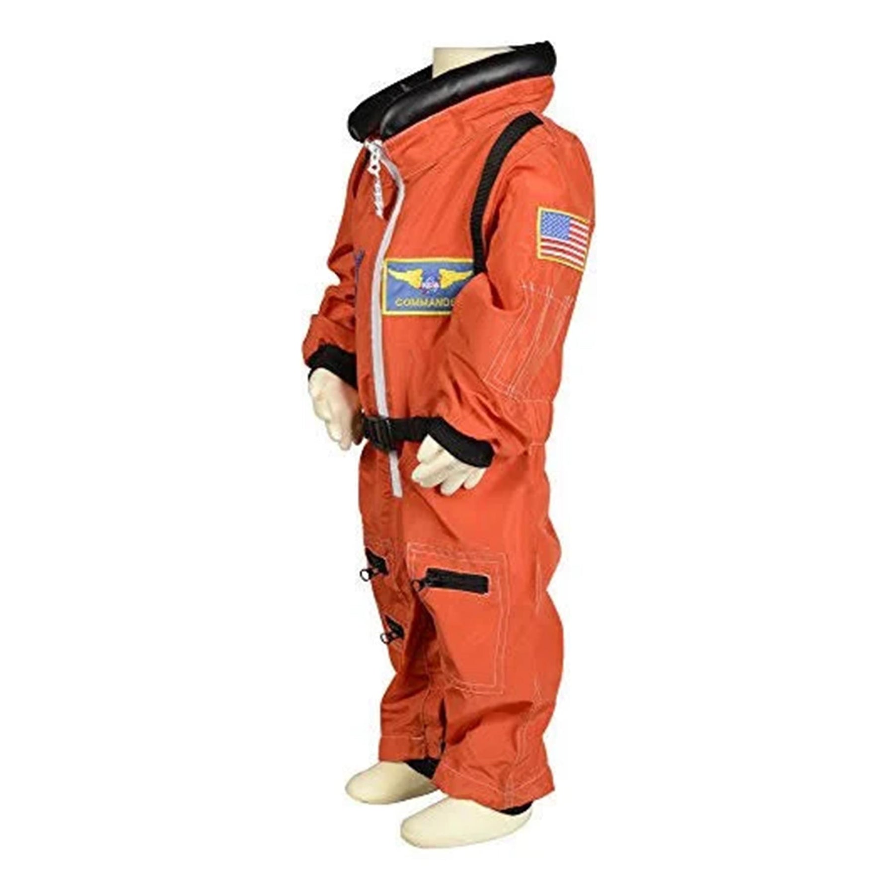 Jr Astronaut Suit (Orange) W/Cap Child Costume