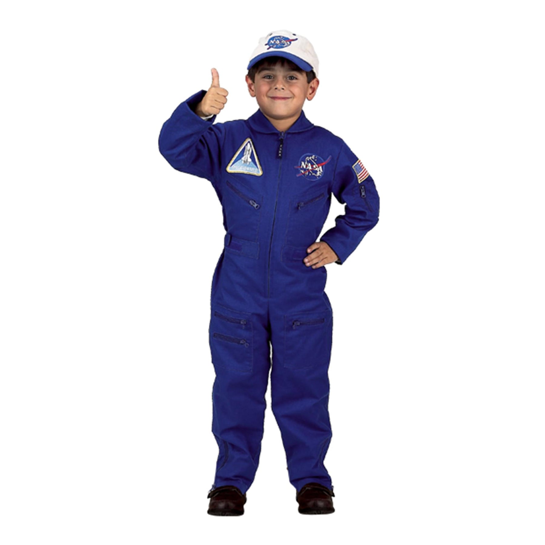 Jr. NASA Flight Suit & Embroidered Cap Costume Child Toddler