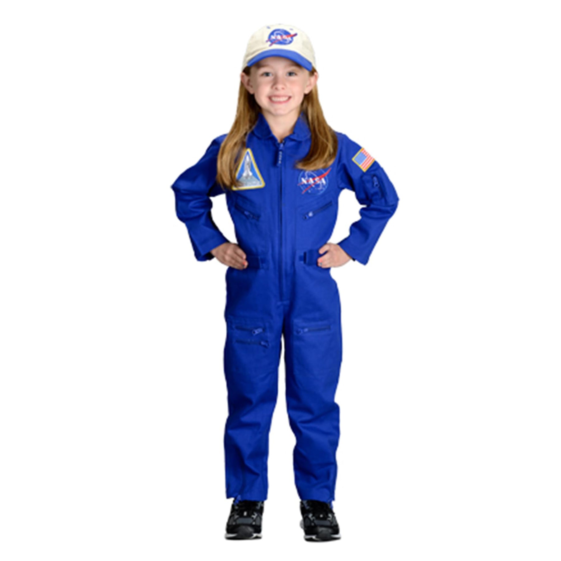 Jr. NASA Flight Suit & Embroidered Cap Costume Child Toddler