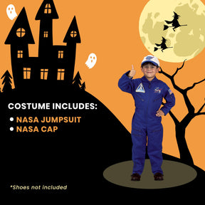 Jr. NASA Flight Suit & Embroidered Cap Costume Child Toddler