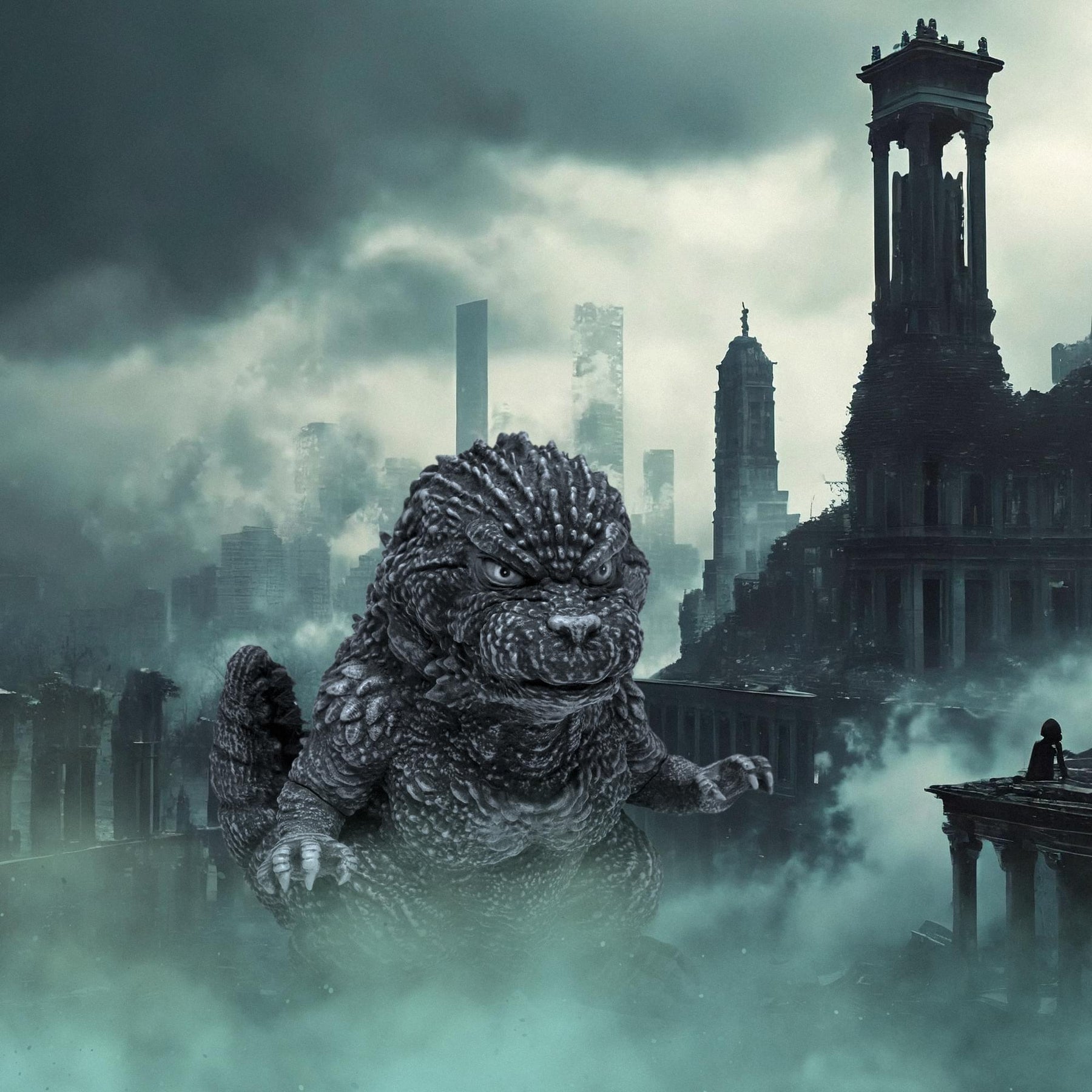 Godzilla Minus One Enshrined Monsters Figure | Version A Grey