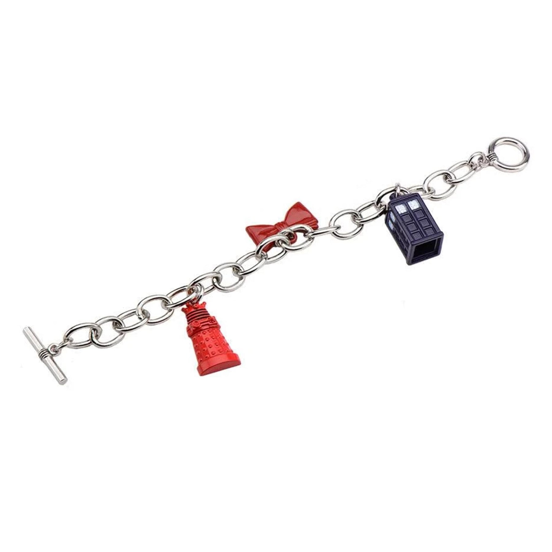 Doctor Who Charm Bow Tie, Tardis & Dalek Bracelet