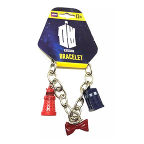 Doctor Who Charm Bow Tie, Tardis & Dalek Bracelet