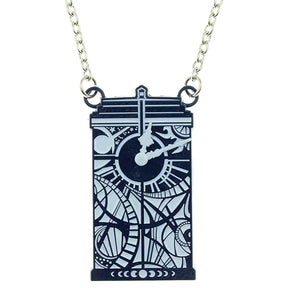 Doctor Who Gallifreyan Clock Tardis Necklace