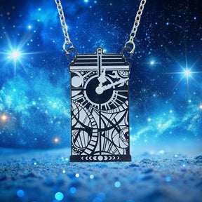 Doctor Who Gallifreyan Clock Tardis Necklace