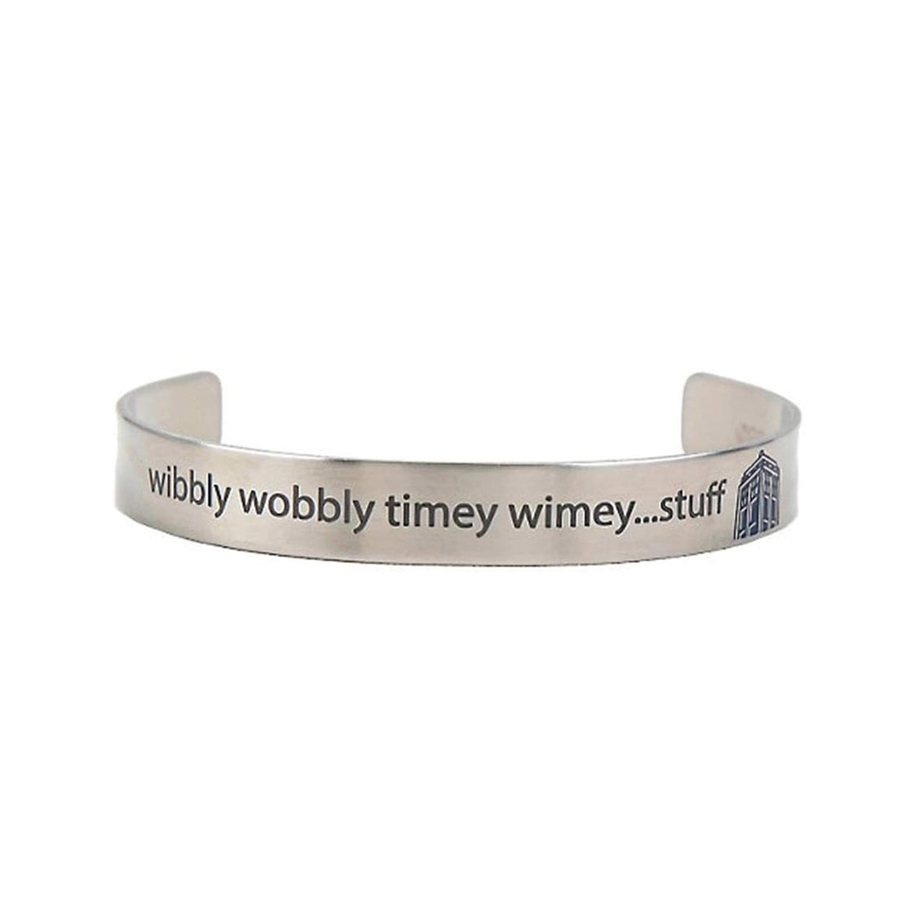 Doctor Who Wibbly Wobbly Timey Wimey Stuff Open Bangle Bracelet