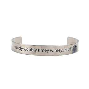 Doctor Who Wibbly Wobbly Timey Wimey Stuff Open Bangle Bracelet