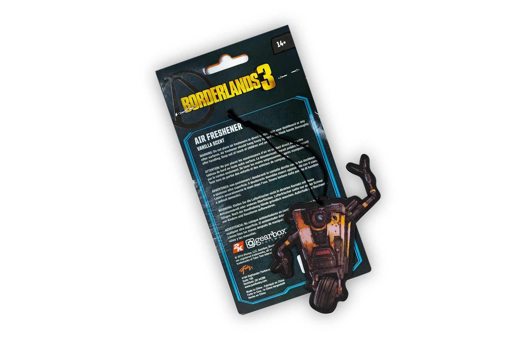 Borderlands Claptrap Hanging Air Freshener - Vanilla Scented