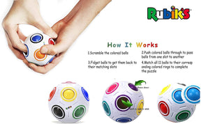 Rubiks 3 Piece Gift Set | Rainbow Ball | 2x Magic Stars