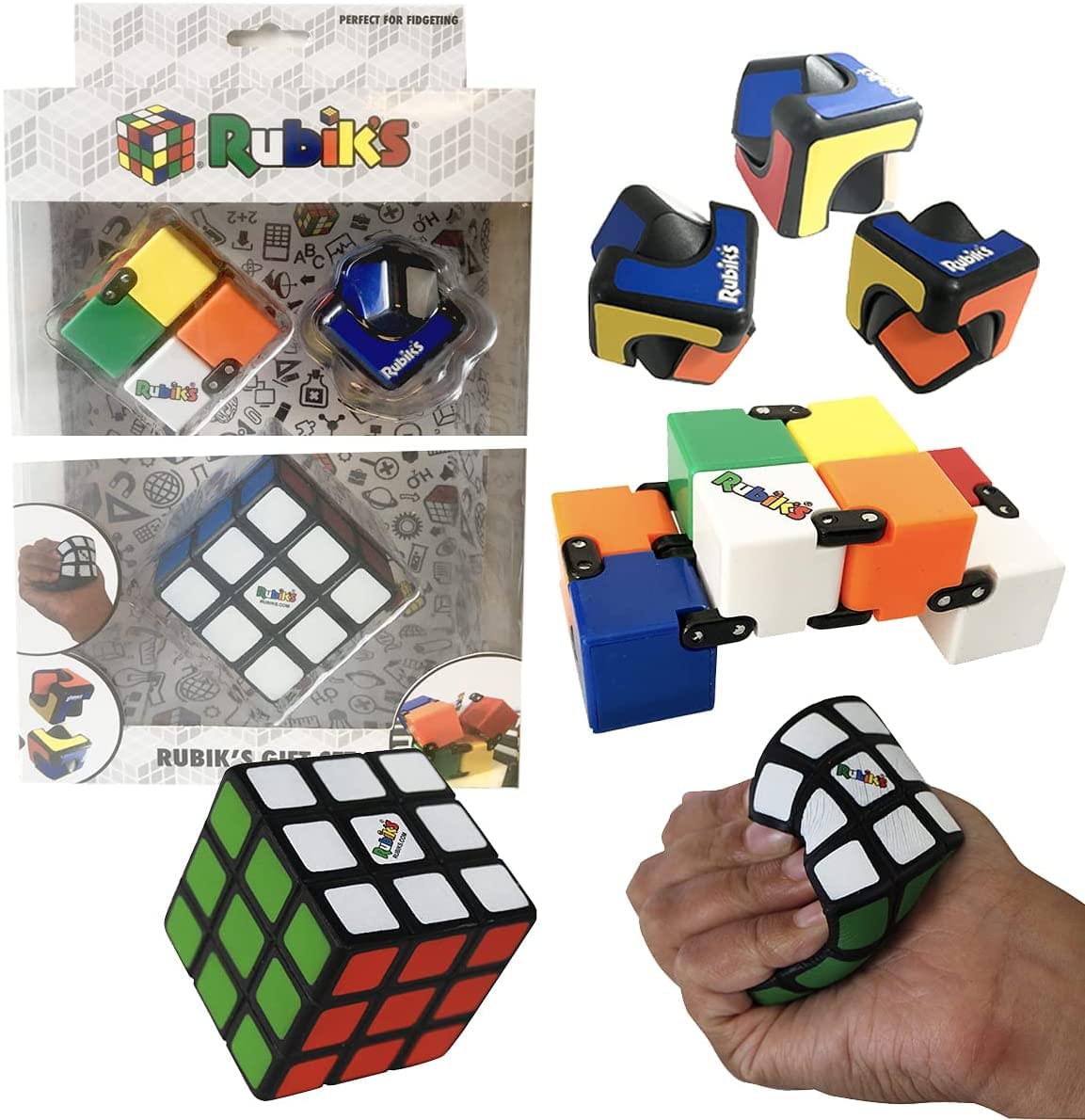 Rubiks 3 Piece Gift Set | Squishy Cube | Infinity Cube | Spin Cublet