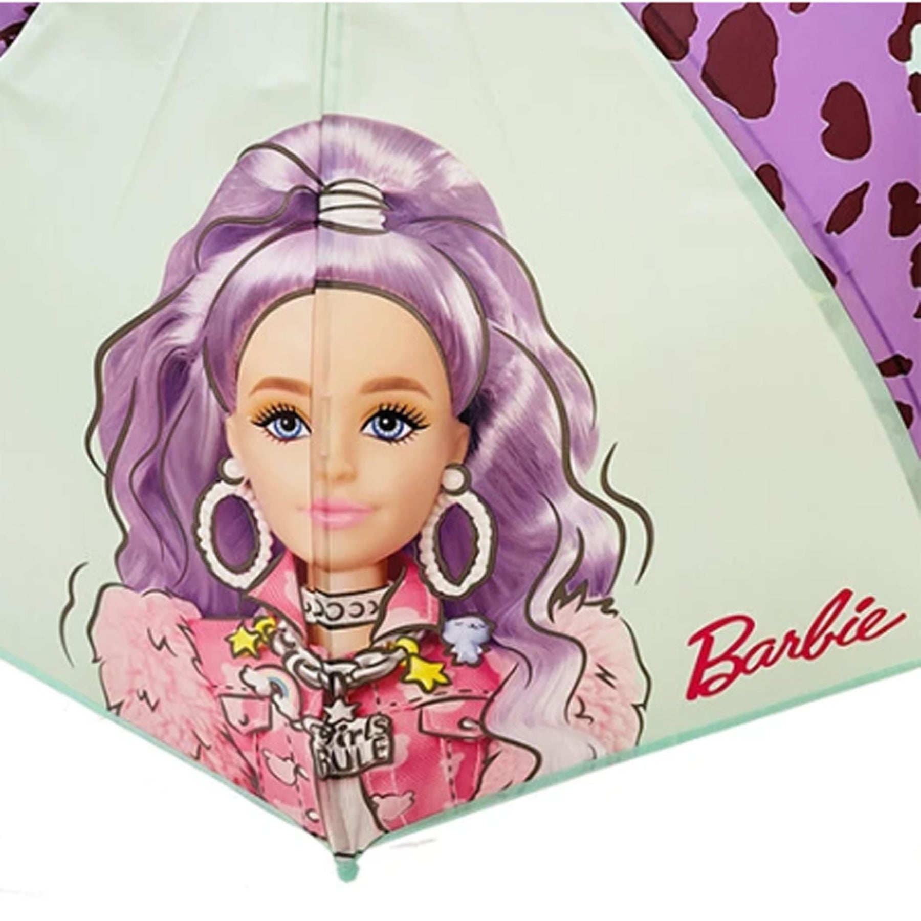 Barbie 21-Inch Kid's Umbrella With Clamshell Handle