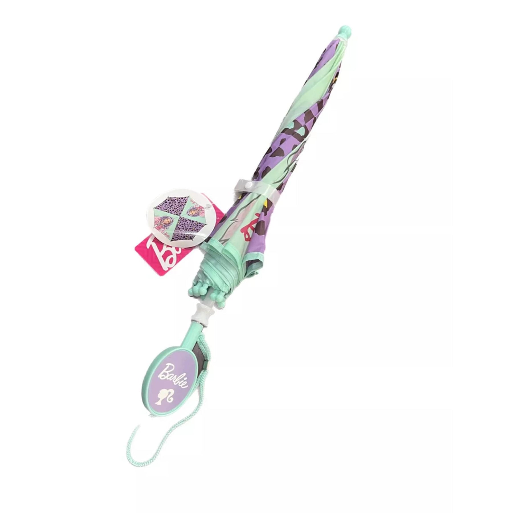 Barbie 21-Inch Kid's Umbrella With Clamshell Handle