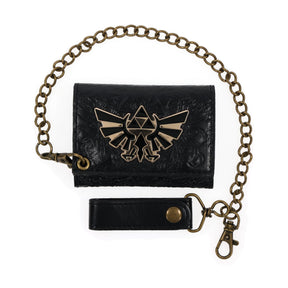 Nintendo Legend of Zelda Triforce Metal Badge Chain Wallet