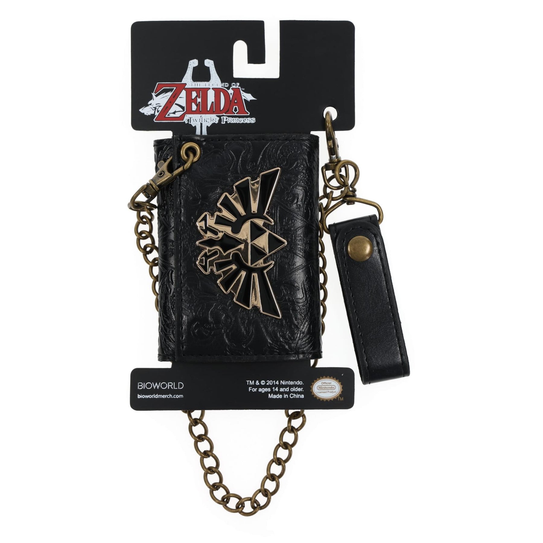 Nintendo Legend of Zelda Triforce Metal Badge Chain Wallet