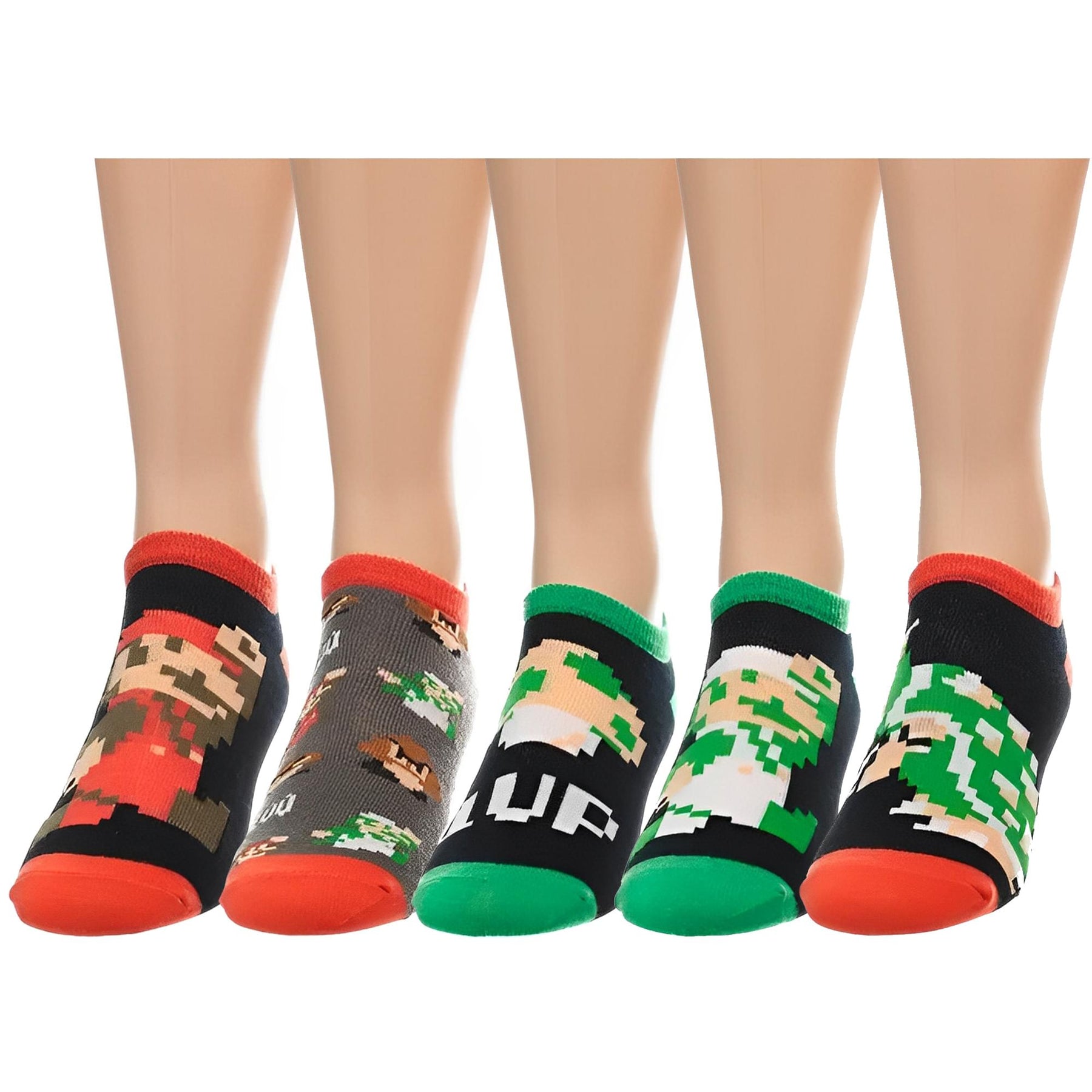 Super Mario Bros. Ankle Socks: 5 Pack