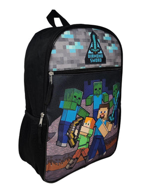 Minecraft Diamond Sword 16 Inch Kids Backpack