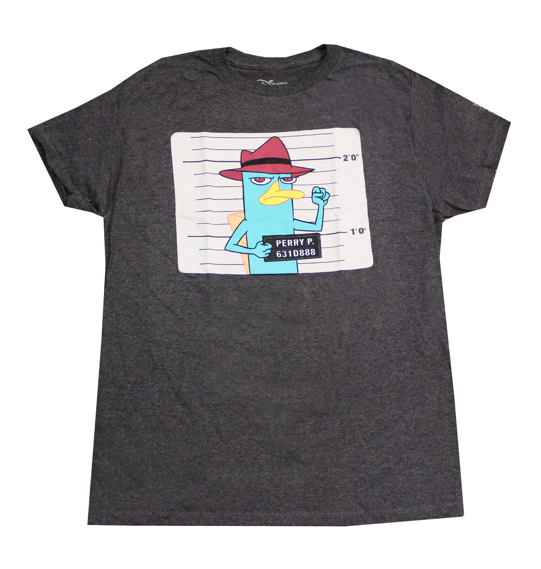 Phineas and Ferb Perry Platypus Adult Grey T-Shirt