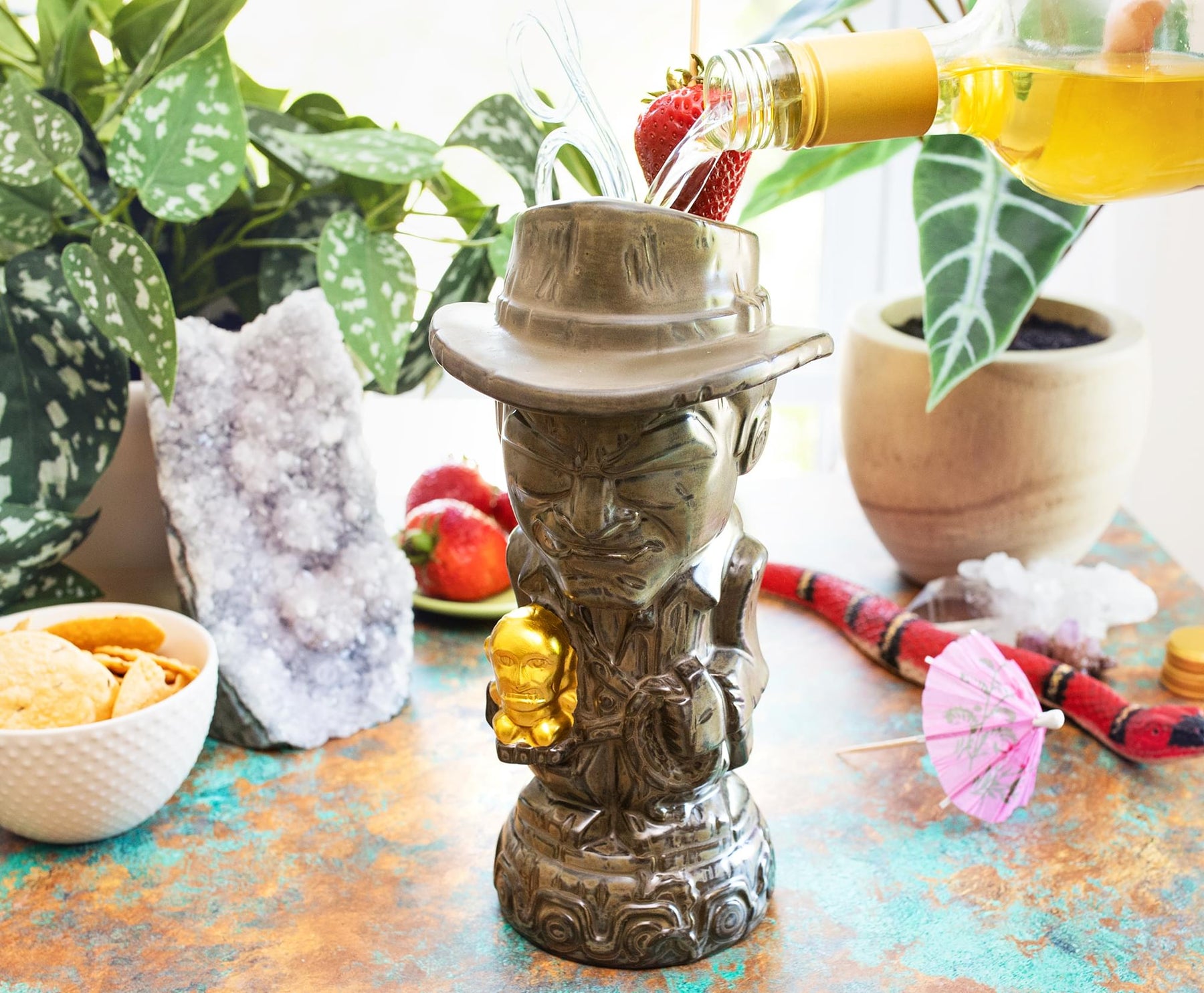 Geeki Tikis Indiana Jones With Fertility Idol Ceramic Mug | Toynk Exclusive