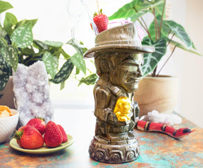 Geeki Tikis Indiana Jones With Fertility Idol Ceramic Mug | Toynk Exclusive