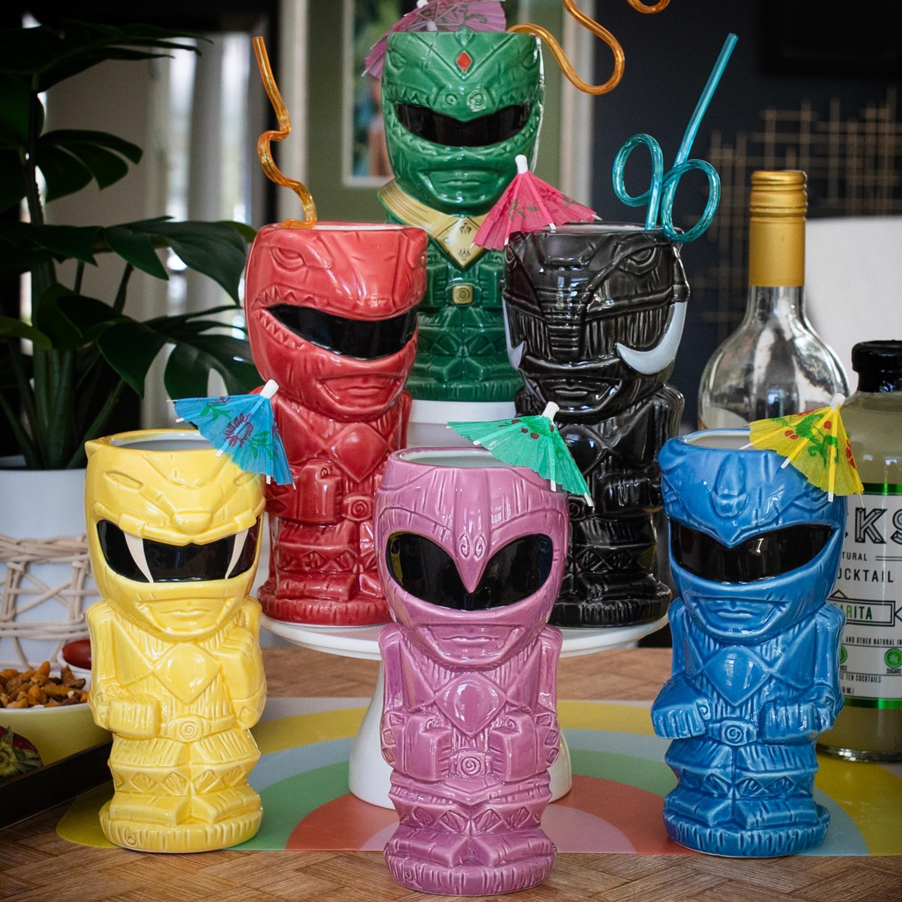 Geeki Tikis Power Rangers Ceramic Mug Set of 5