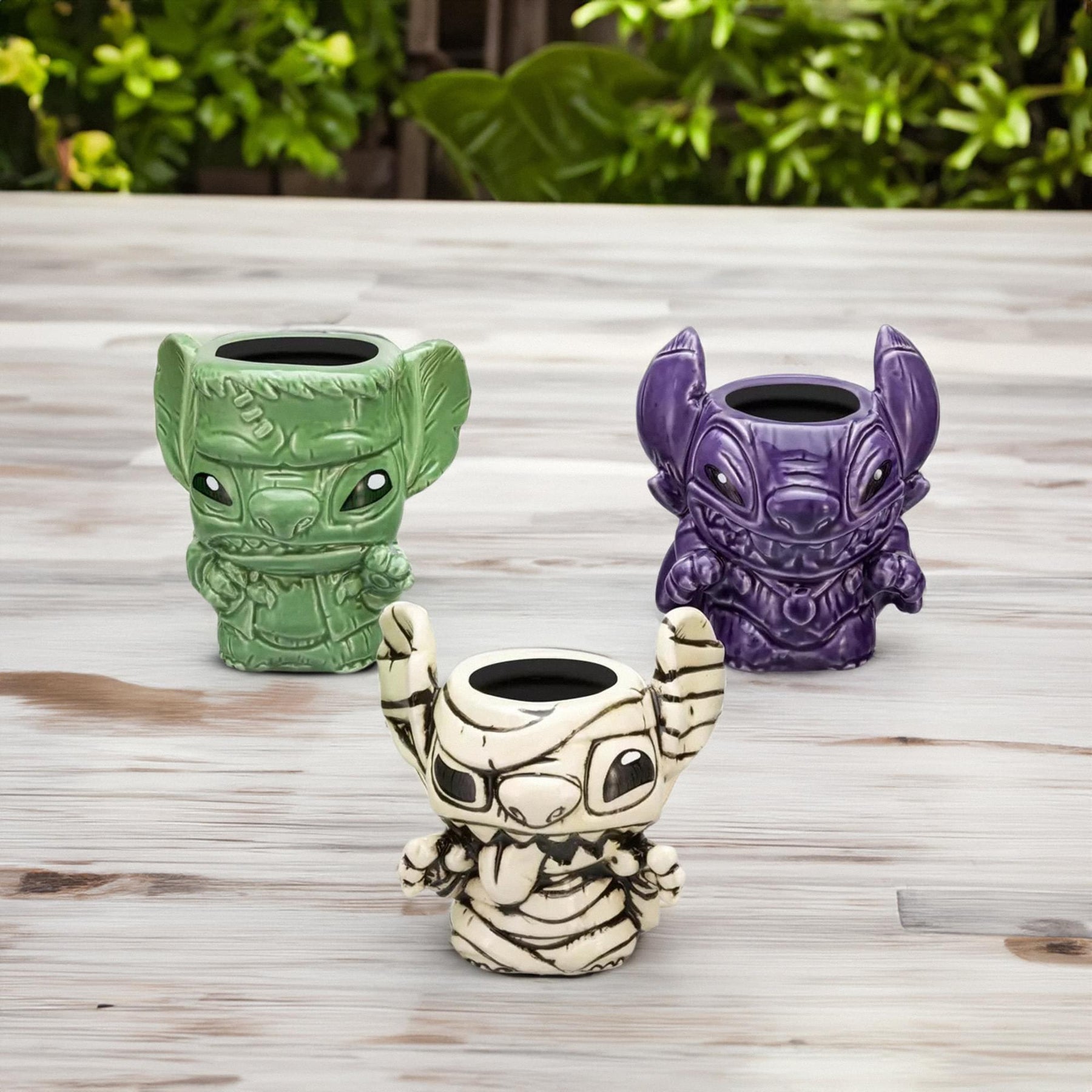 Geeki Tikis Disney Lilo & Stitch Halloween Monsters 3-Pack Ceramic Mini Muglets