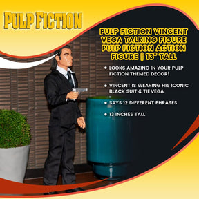 Pulp Fiction Vincent Vega Talking Figure | Pulp Fiction Action Figure | 13" Tall