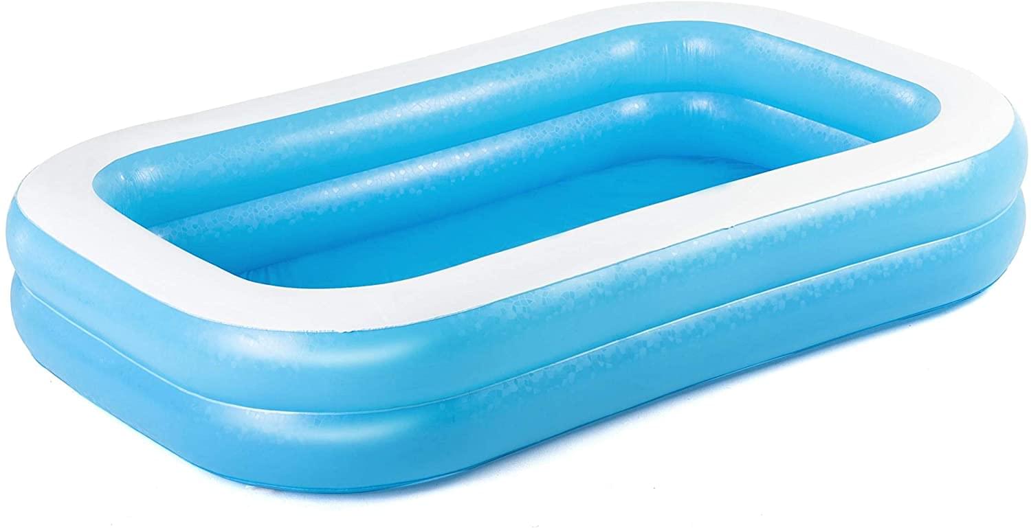 Bestway 54006 Family Blue 8 Foot Rectangular Inflatable Pool