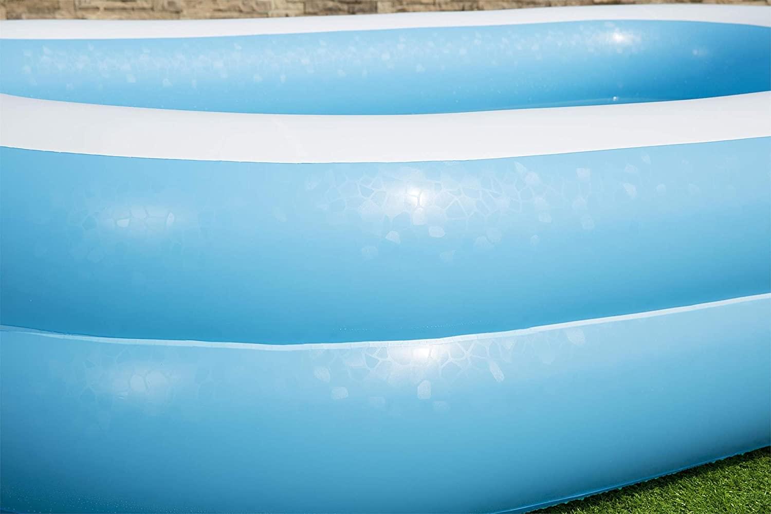 Bestway 54006 Family Blue 8 Foot Rectangular Inflatable Pool