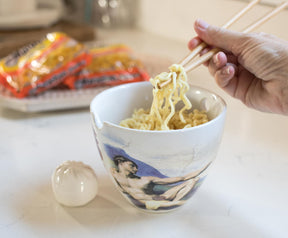 Bowl Bop Sistine Chapel Japanese Dinner Set | 16-Ounce Ramen Bowl, Chopsticks