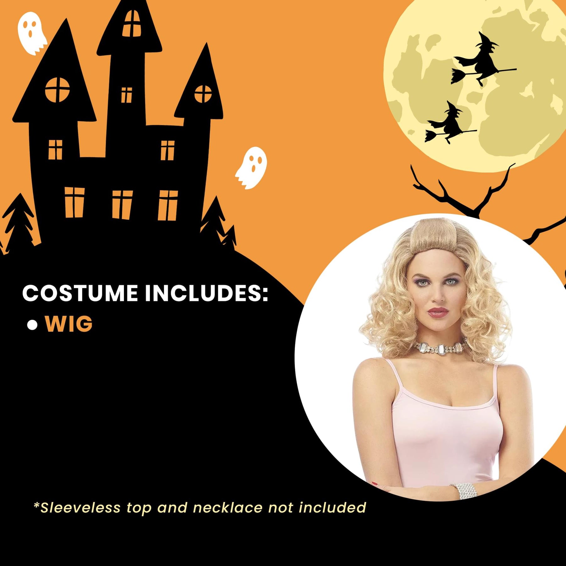 Sexy City Girl Adult Costume Wig | Mixed Blonde