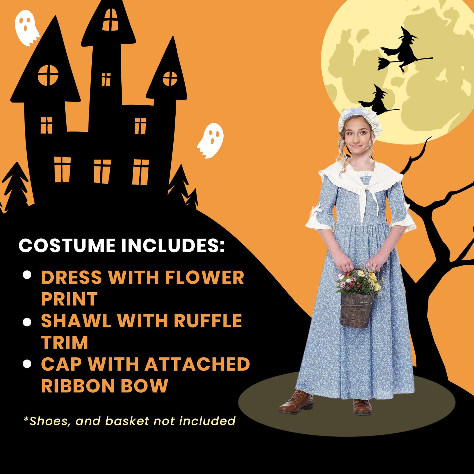 Colonial Village Girl Child Costume