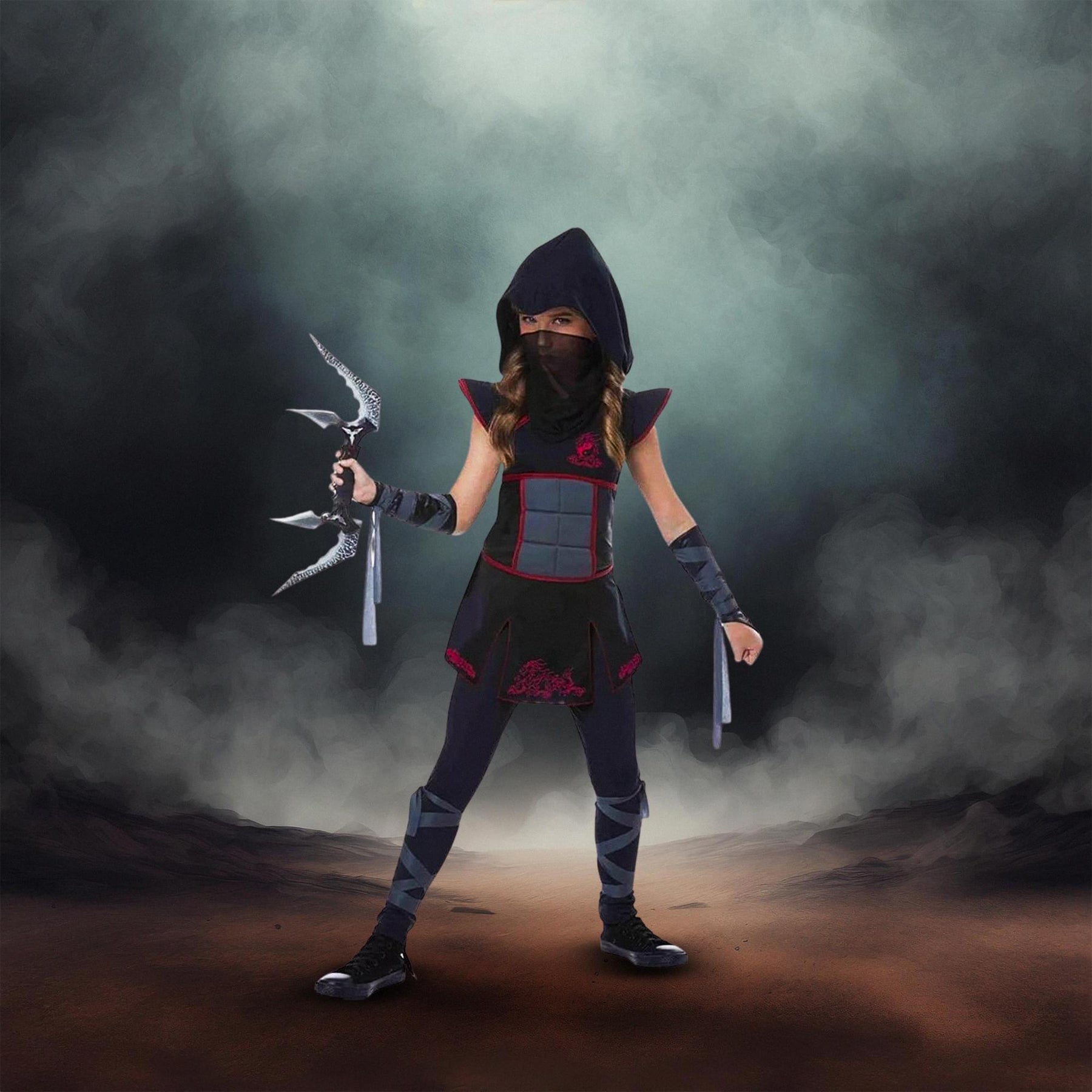 Fearless Ninja Girl's Child Costume