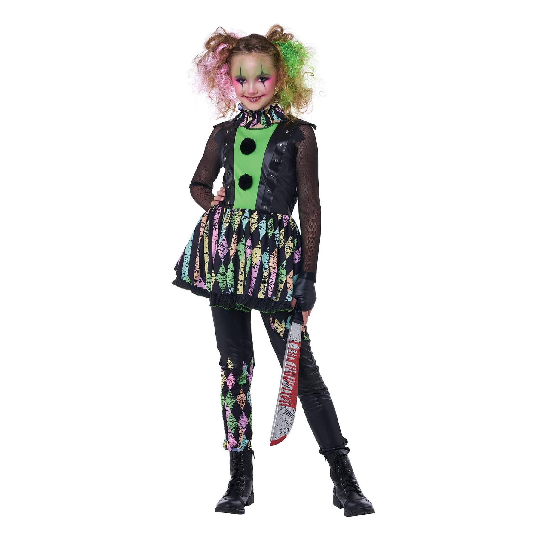 Crazy Carnival Clown Child Costume