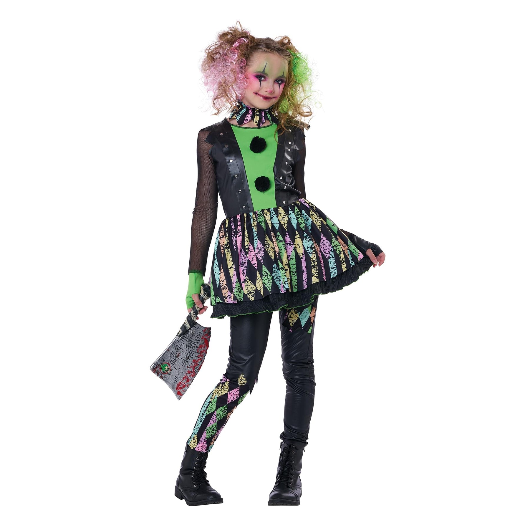 Crazy Carnival Clown Child Costume