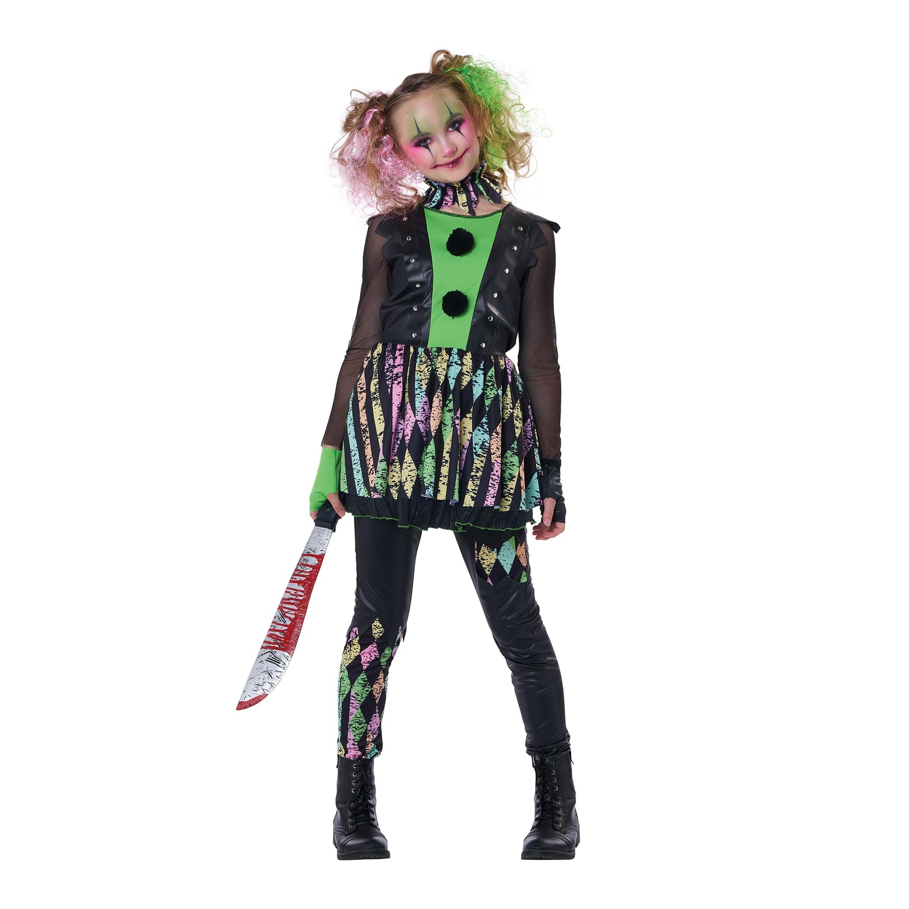 Crazy Carnival Clown Child Costume