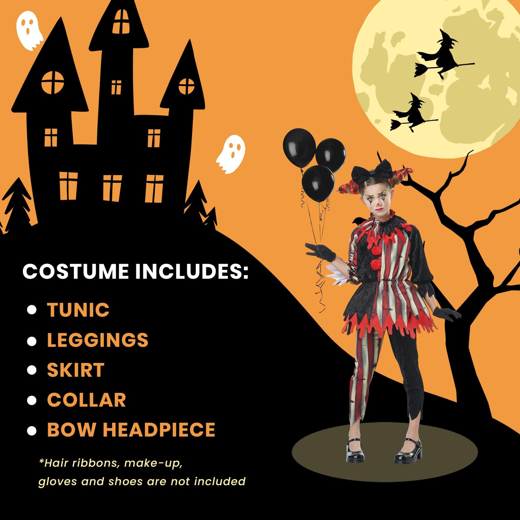 Dark Circus Clown Child Costume