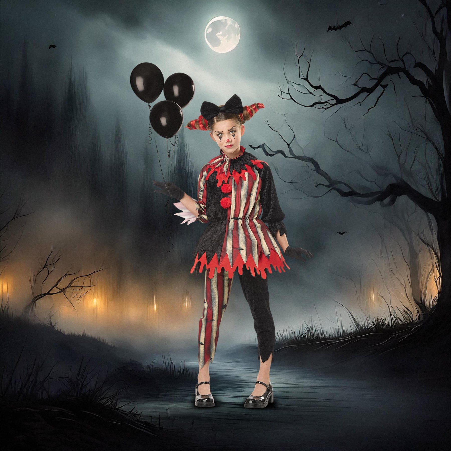 Dark Circus Clown Child Costume