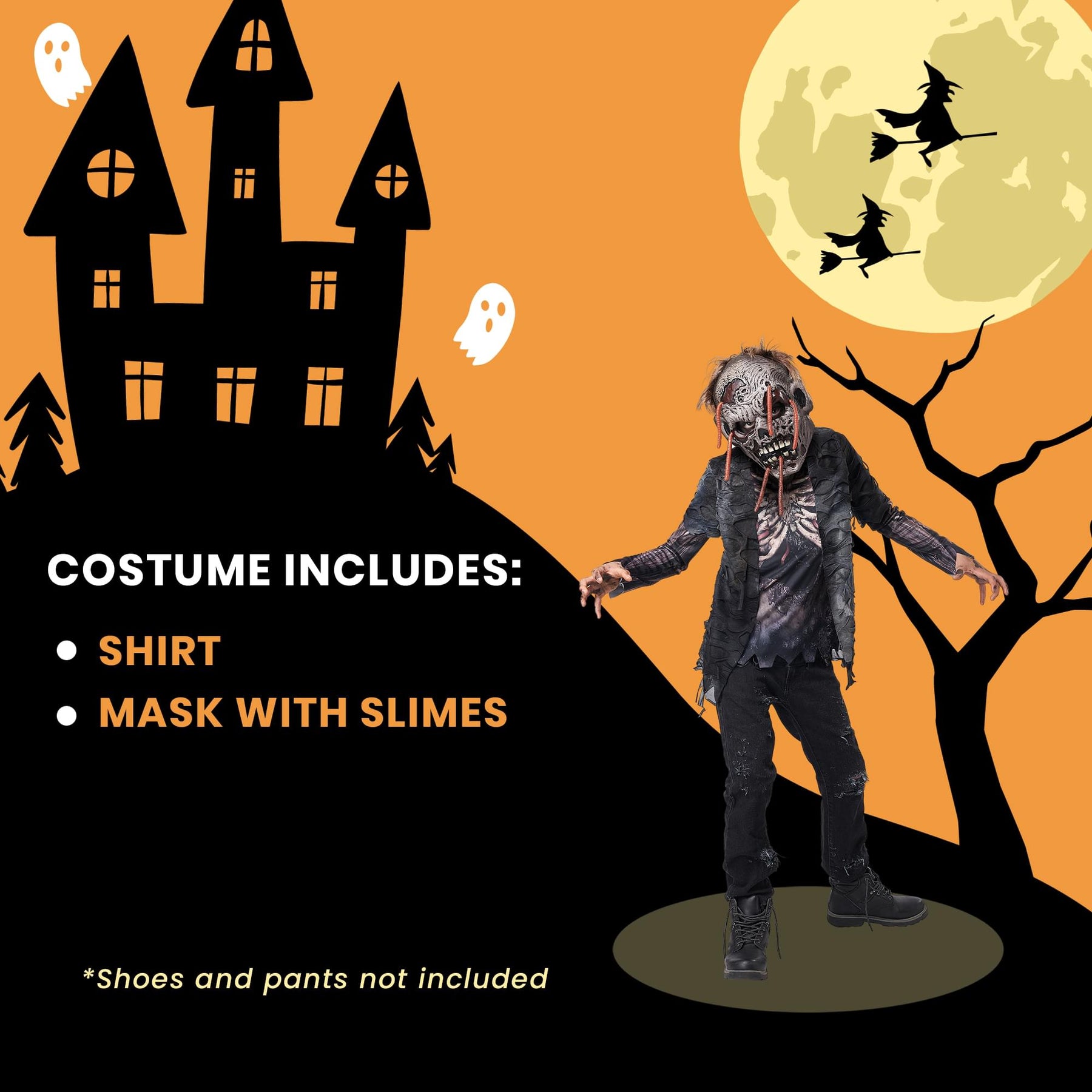 Zombie With Worms Child Costume