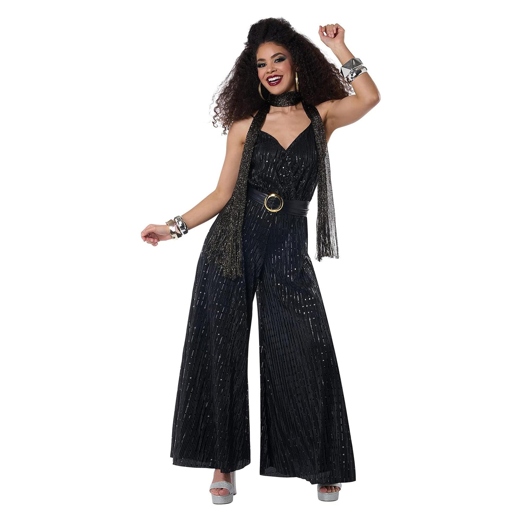 Lets Dance Womens Disco Costume Jumpsuit