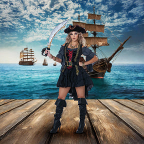 Beauty Of The Dark Seas Pirate Adult Costume