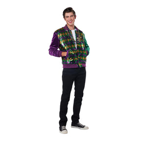 Mardi Gras Varsity Jacket Adult Costume