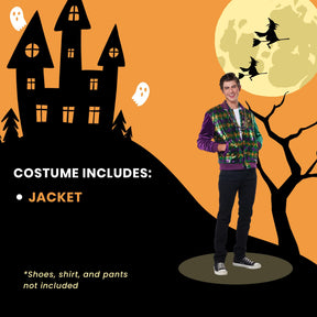 Mardi Gras Varsity Jacket Adult Costume