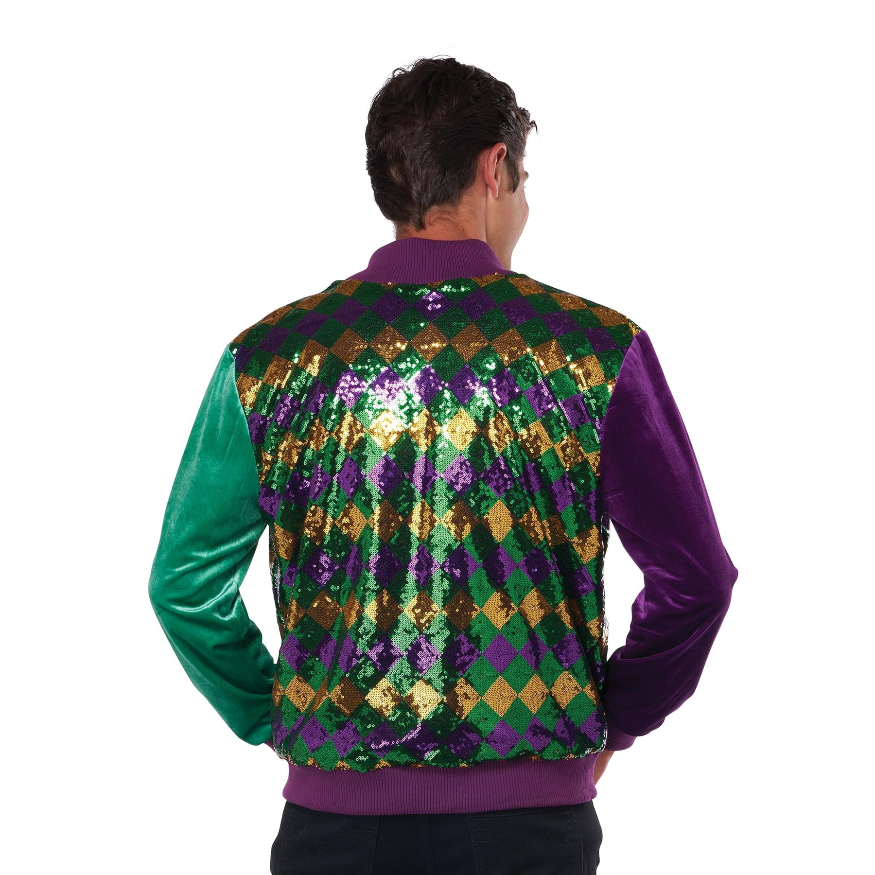 Mardi Gras Varsity Jacket Adult Costume