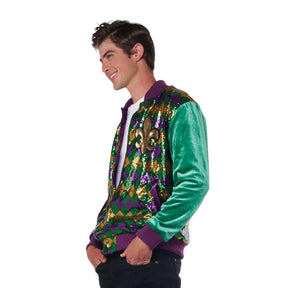 Mardi Gras Varsity Jacket Adult Costume