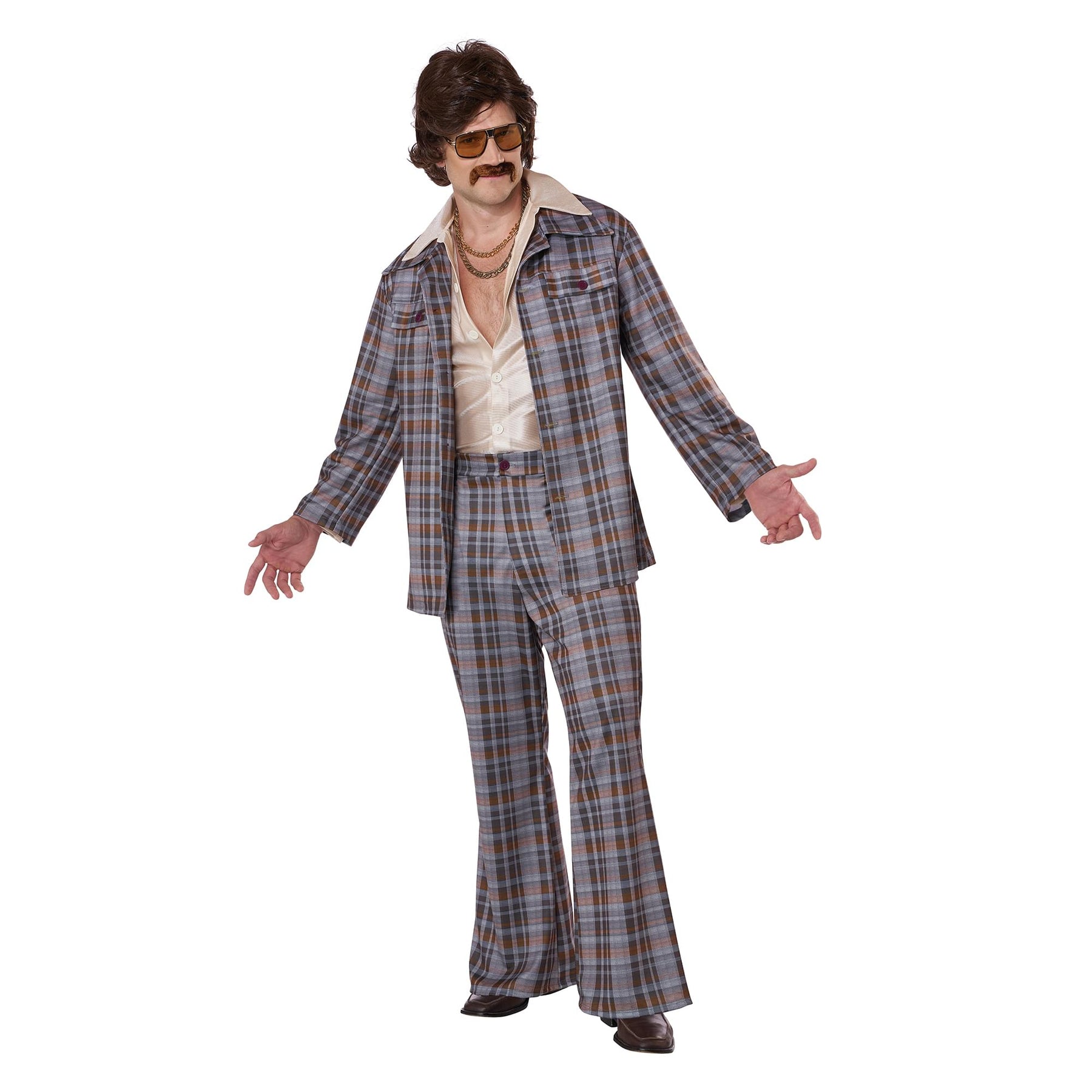 70's Plaid Stallion Leisure Suit Adult Costume