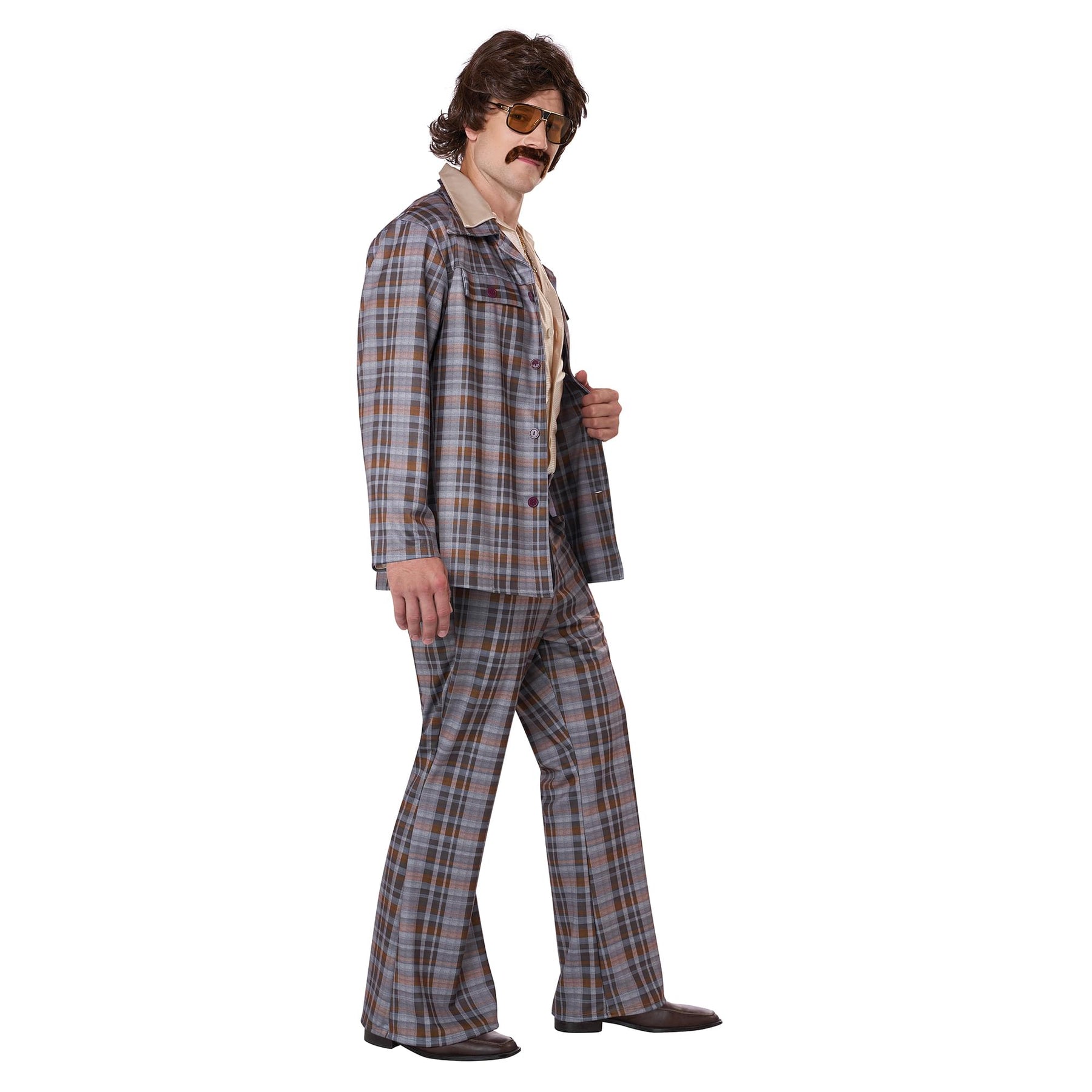 70's Plaid Stallion Leisure Suit Adult Costume