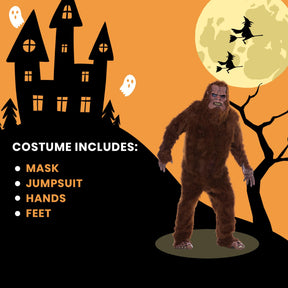 Deluxe Big Foot With Premium Fur Adult Costume | One Size Fits Most