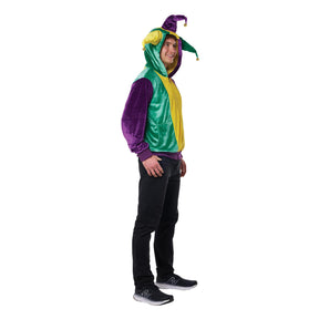 Mardi Gras Jester Hoodie Adult Costume